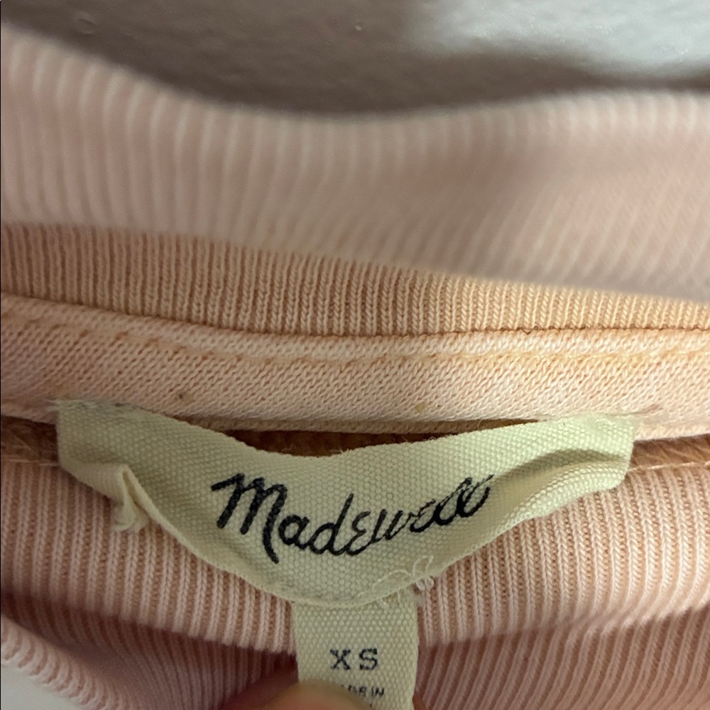Madewell Mock neck Light Pink Sweatshirt - Picture 4 of 4